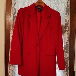 SOLD - Vintage Land's End Wool/Cashmere Red Blazer